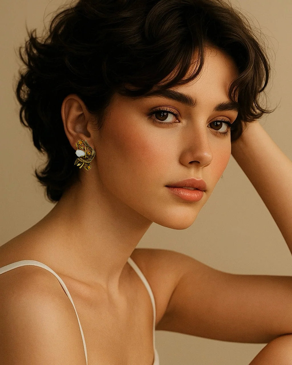 FAUX BAROQUE PEARLS AND RHINESTONES
