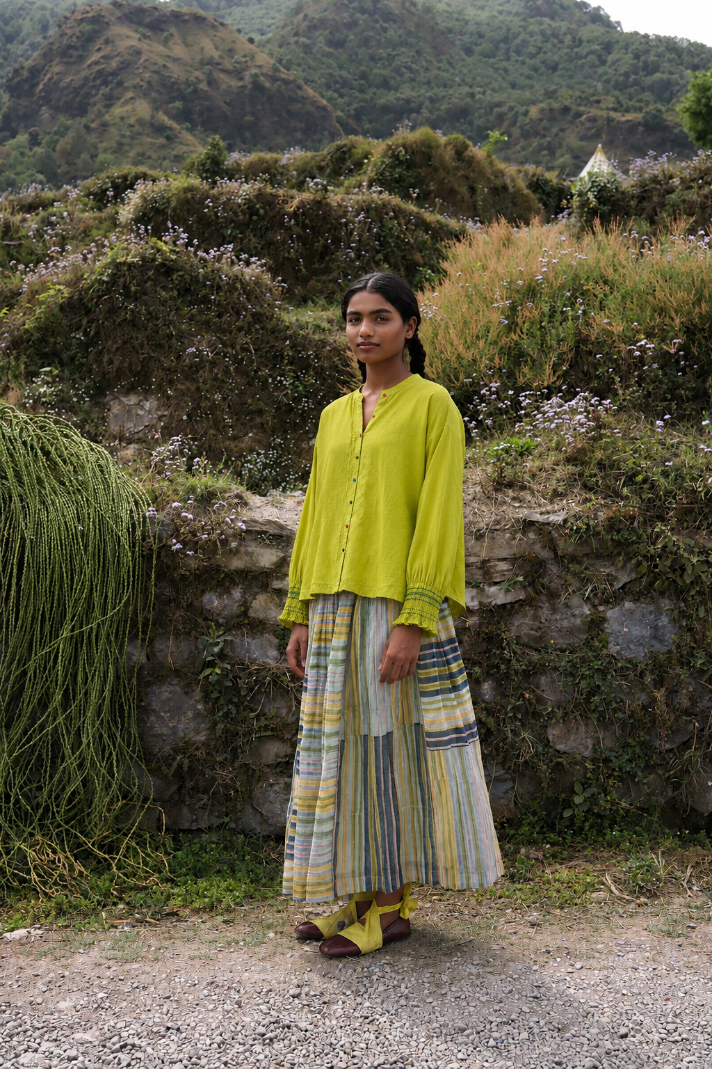 CITRINE SMOCKED SHIRT