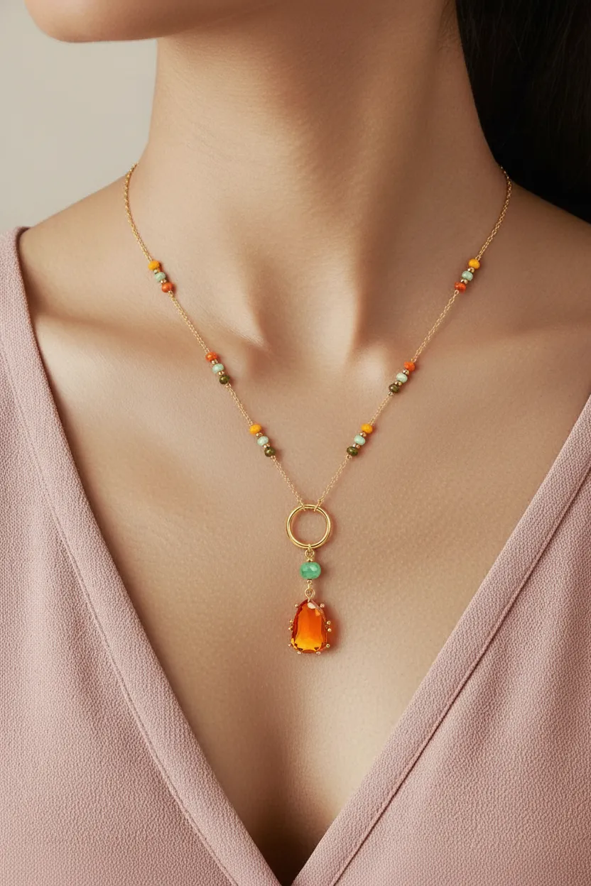 SUNSET GLOW DROP NECKLACE