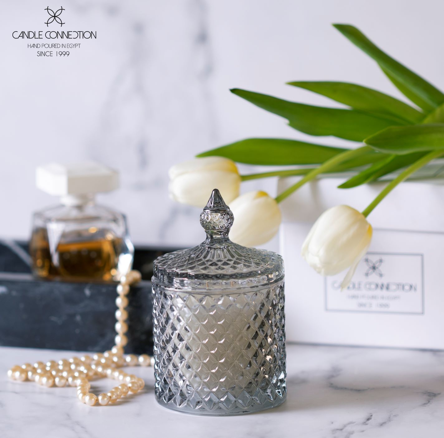 CRYSTAL GRAY CANDLE