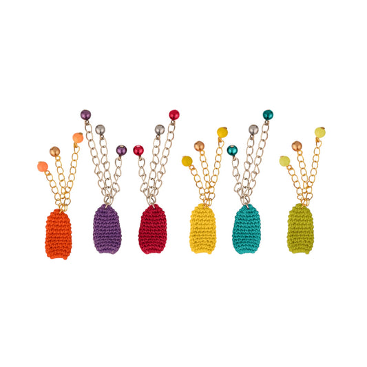 SET OF 6 COLORFUL TEASPOON HOLDERS