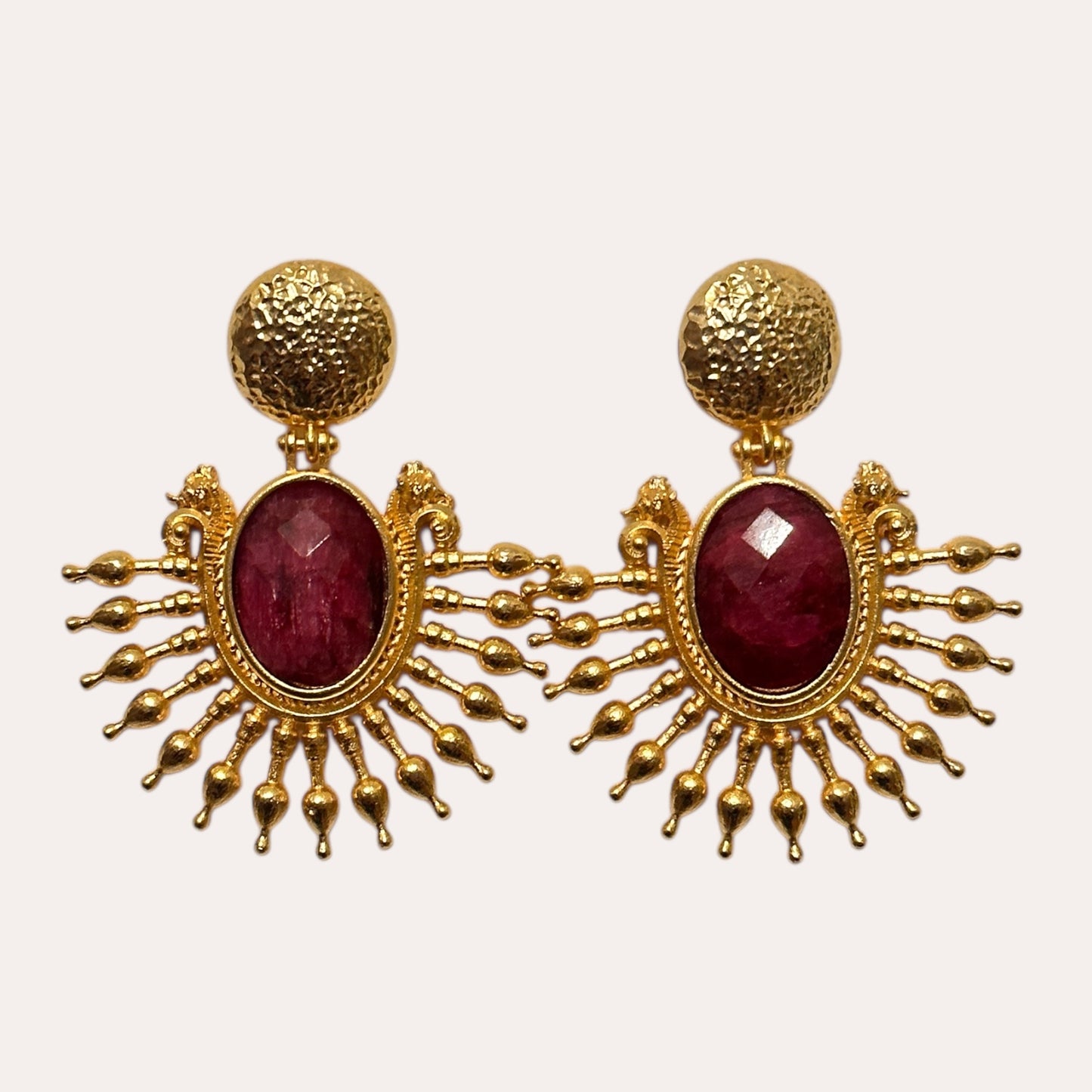 BURGUNDY SOL EARRINGS