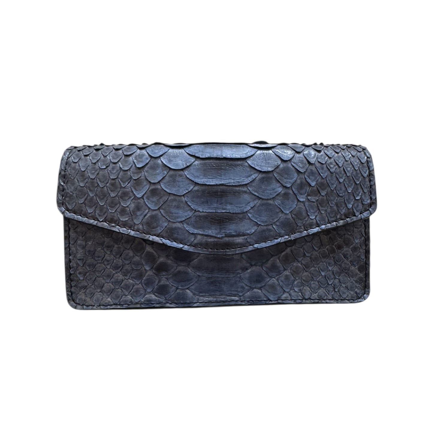NAVY PYTHON ENVELOPE BAG