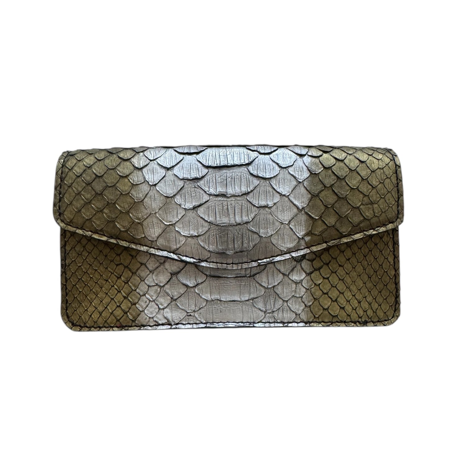 VERDIGRIS PYTHON ENVELOPE BAG