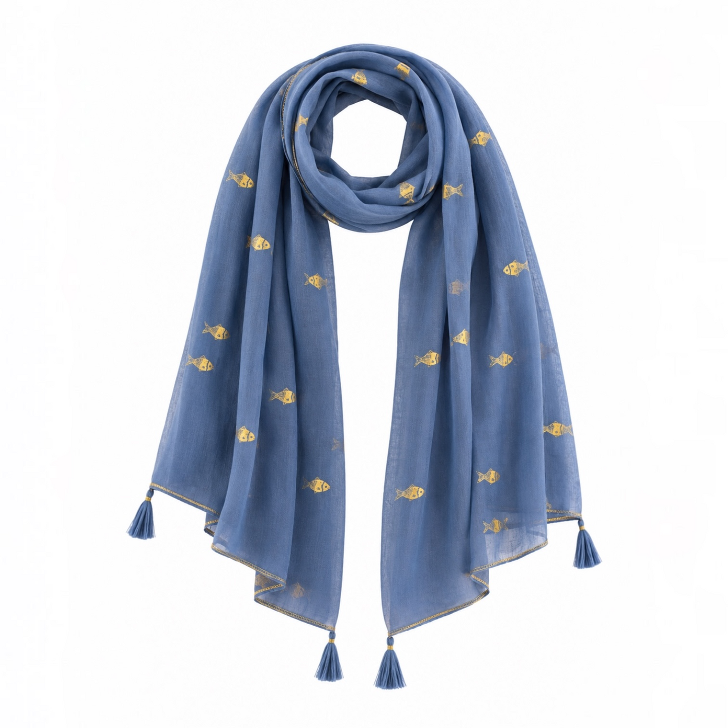 NAVY GOLDFISH SCARF