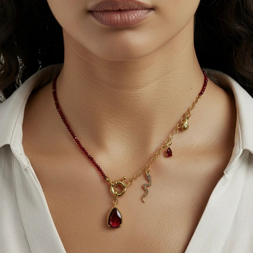 CRIMSON SERPENT NECKLACE