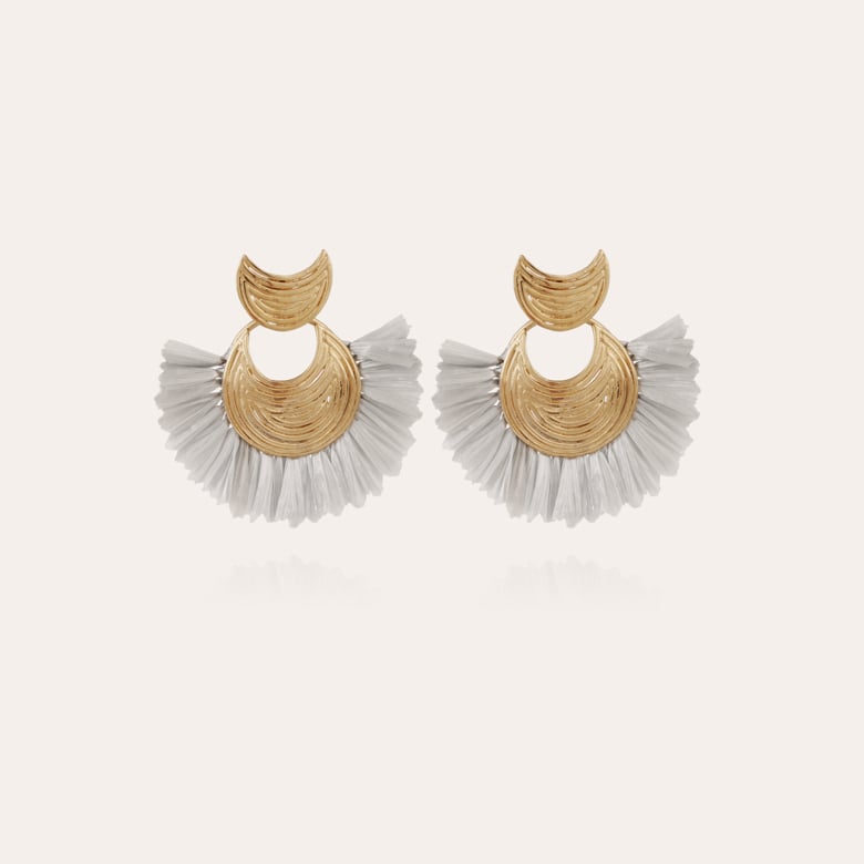 LUNA WAVE RAFFIA EARRINGS
