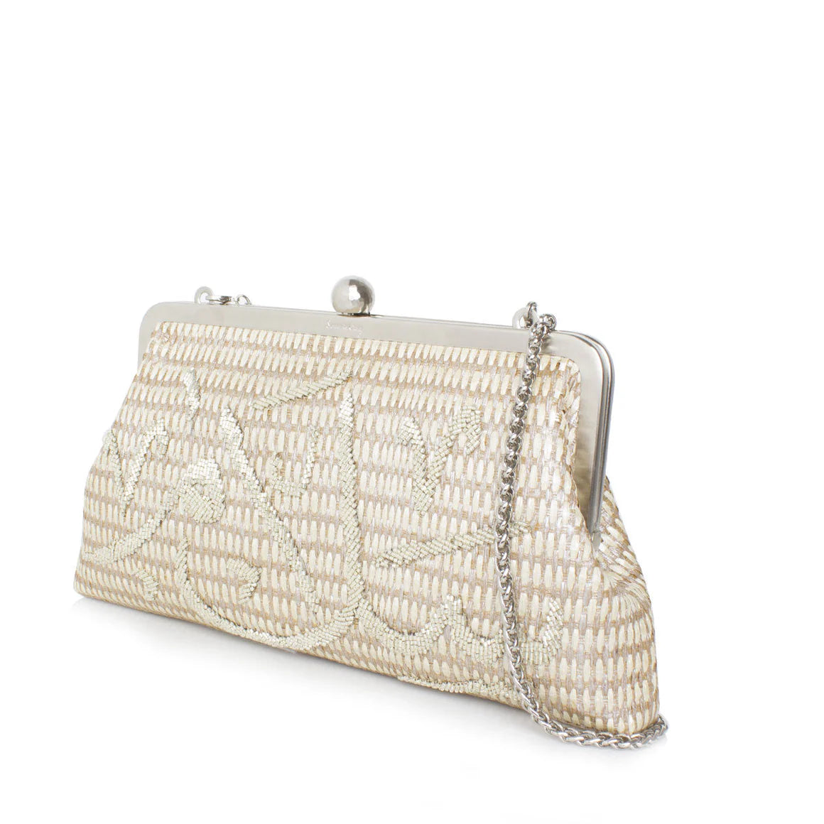 CALLIGRAPHY SILVER ON SILVER SALAM CLASSIC BAG