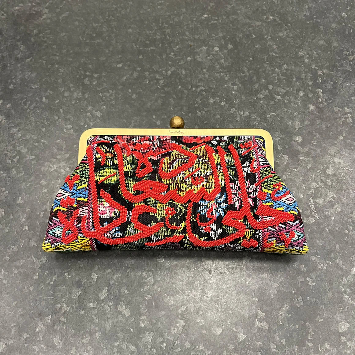 HAPPINESS RED ON MEXICAN FLORAL CLASSIC BAG