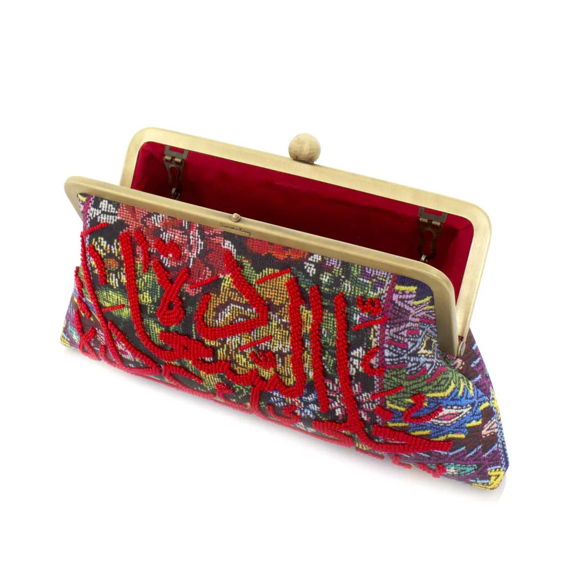 HAPPINESS RED ON MEXICAN FLORAL CLASSIC BAG