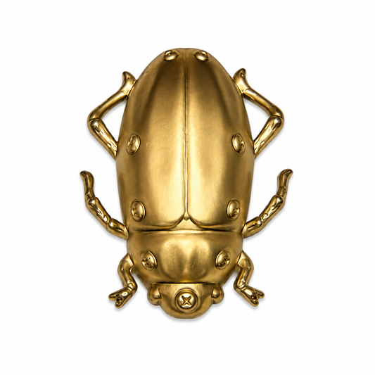 GOLD SCARAB BROOCH