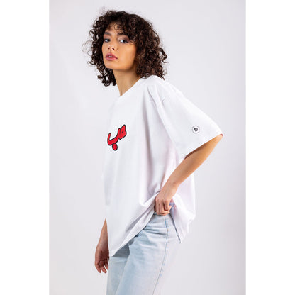 WHITE VERIFIED HOBB حب T-SHIRT