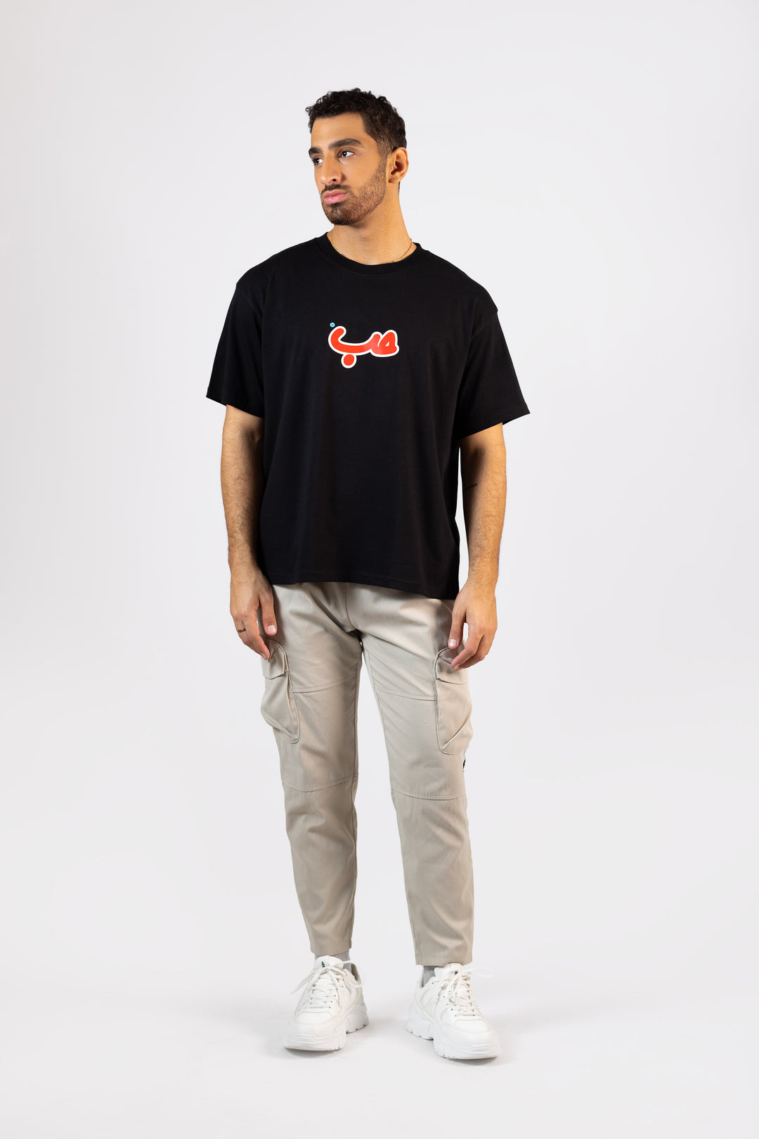 BLACK VERIFIED HOBB حب T-SHIRT