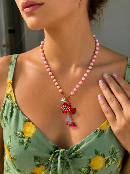 CORAL REEF FISH CHARM NECKLACE