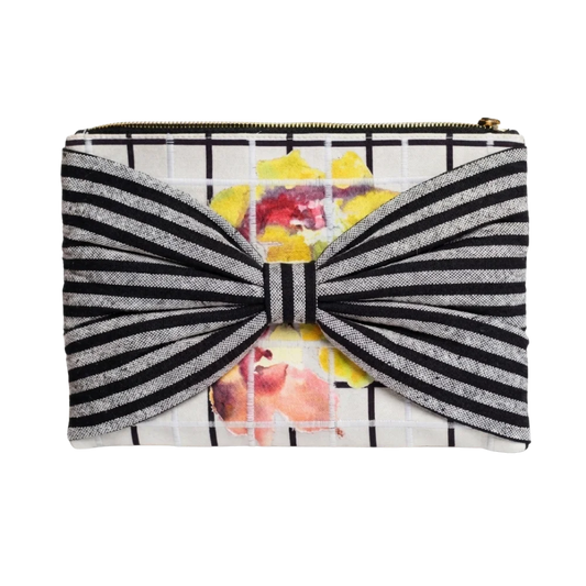 CARRIE CLUTCH IN STRIPES