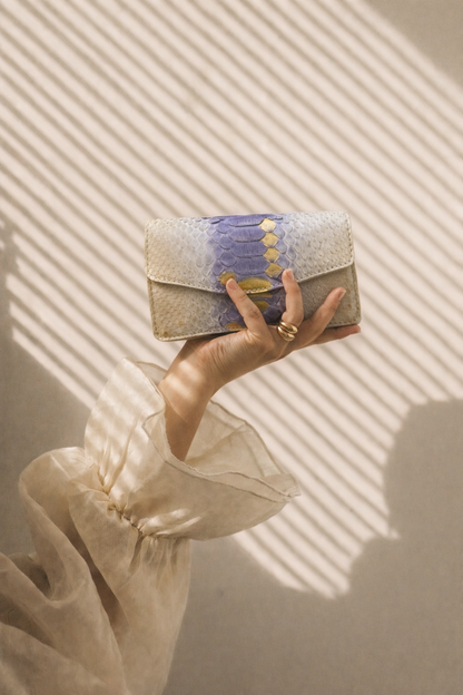 SOLEIL PYTHON ENVELOPE BAG