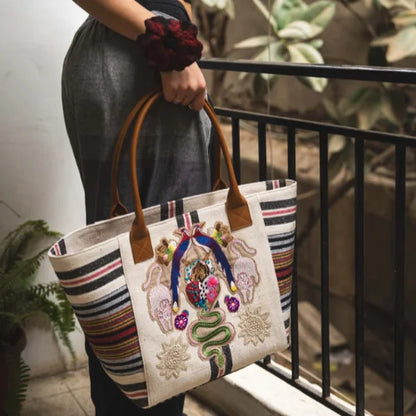 SERPENT BLACK STRIPE BAG