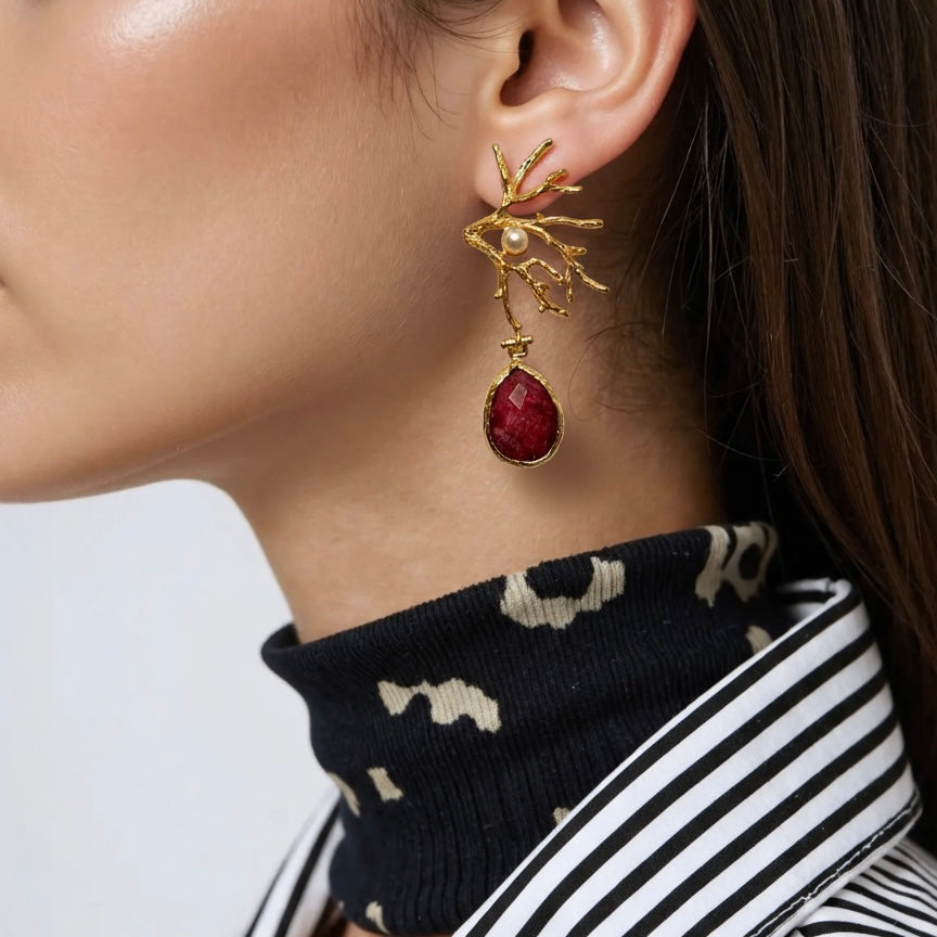 CORAL MUSE EARRINGS