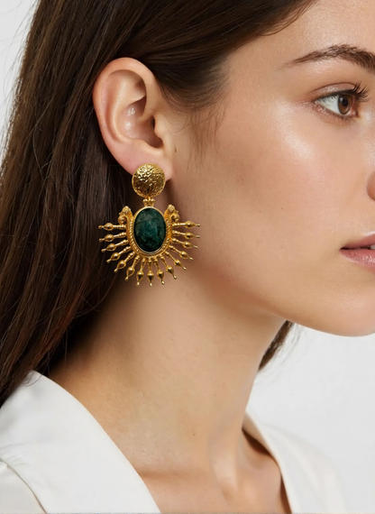 GREEN SOL EARRINGS