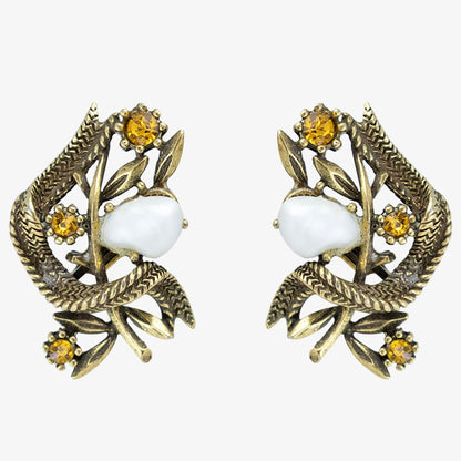 FAUX BAROQUE PEARLS AND RHINESTONES
