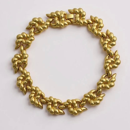 GOLDEN BLOOM SCULPTURAL NECKLACE