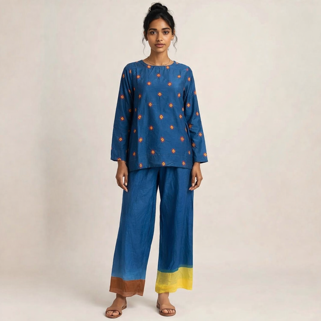 INDIGO LOOM HANDCRAFTED SILK TOP