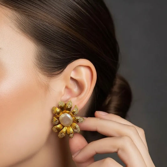 ANTIQUE FLOWER EARRINGS