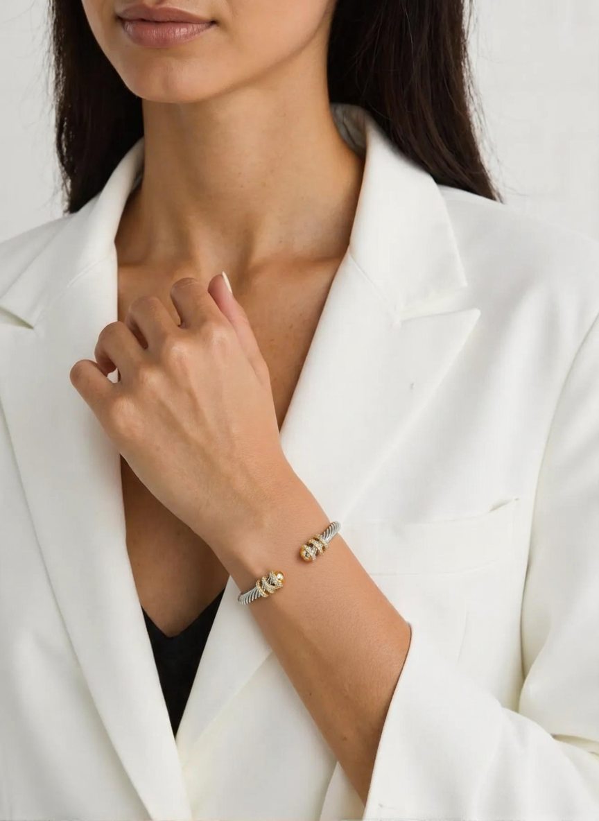 THE TIDAL PAVE BANGLE