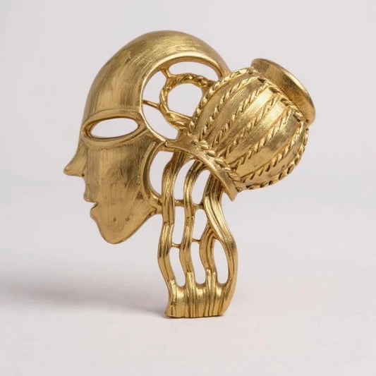 ARTISTIC AQUARIUS ZODIAC BROOCH