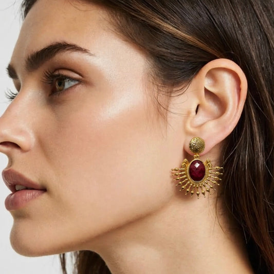 BURGUNDY SOL EARRINGS