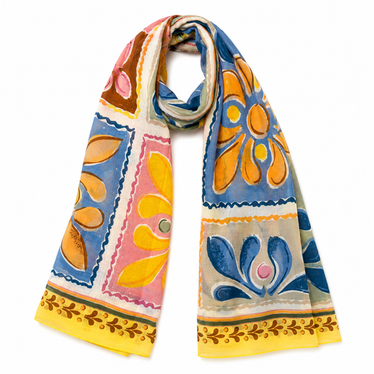 YELLOW SORRENTO BLOOM SCARF