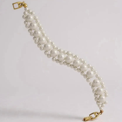 NAPIER WHITE FAUX PEARL BRACELET