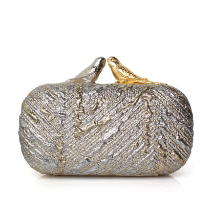 BIRDS ON AURORA BOX CLUTCH