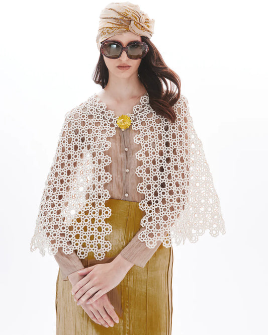 BLOSSOM CROCHET CAPE