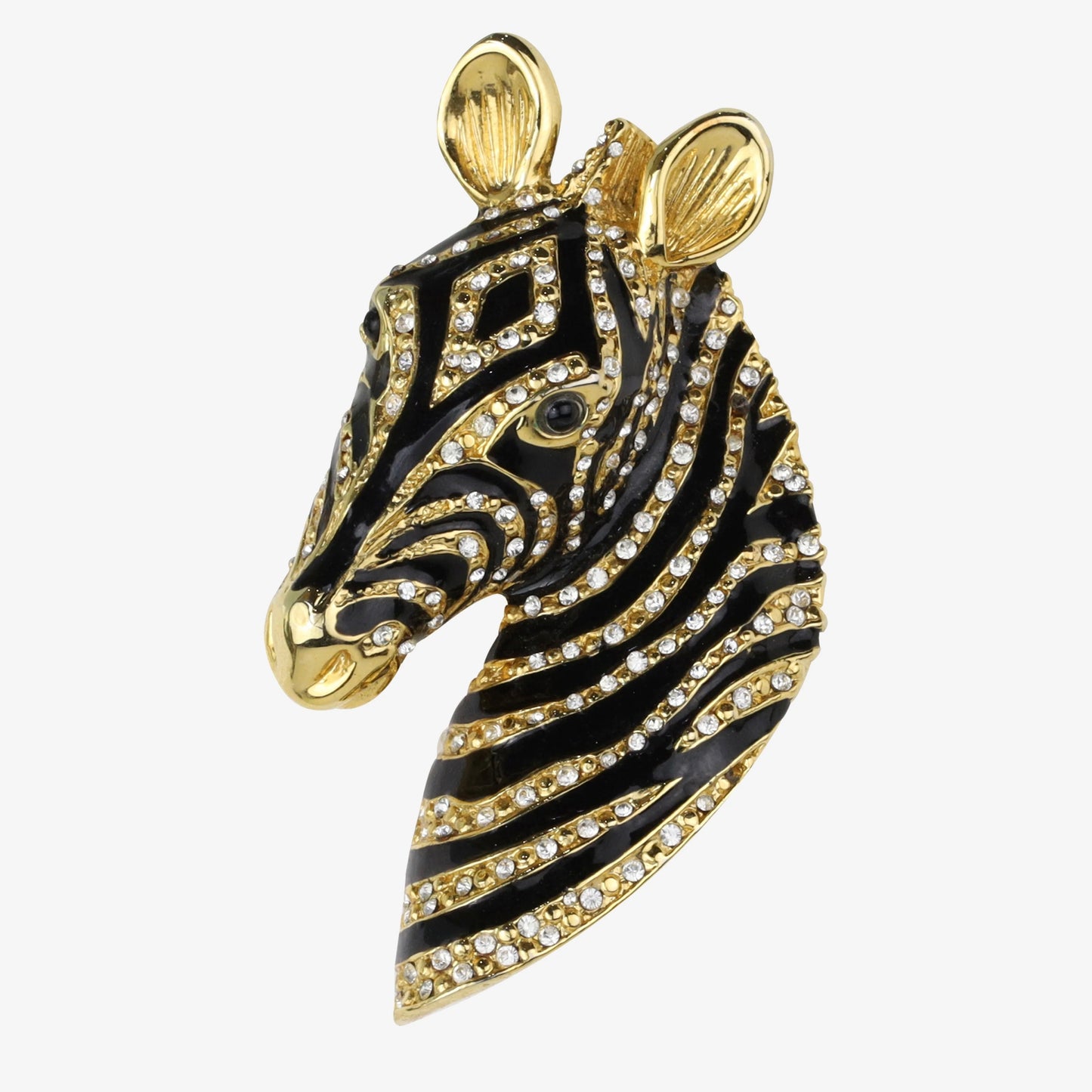 EXQUISITE CINER ZEBRA BUST PIN