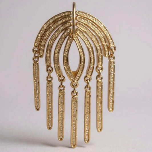 SARAH COVENTRY GOLD PLATED WILLOW DANGLE BROOCH