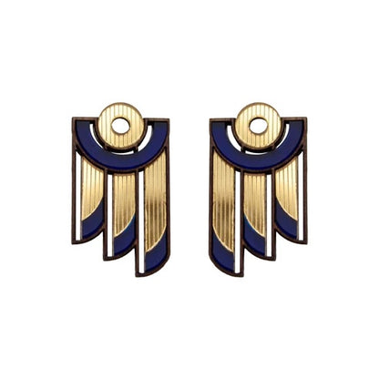 NAVY BLUE BALCONY EARRINGS