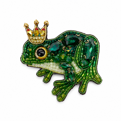 PRINCE CHARMING FROG BROOCH