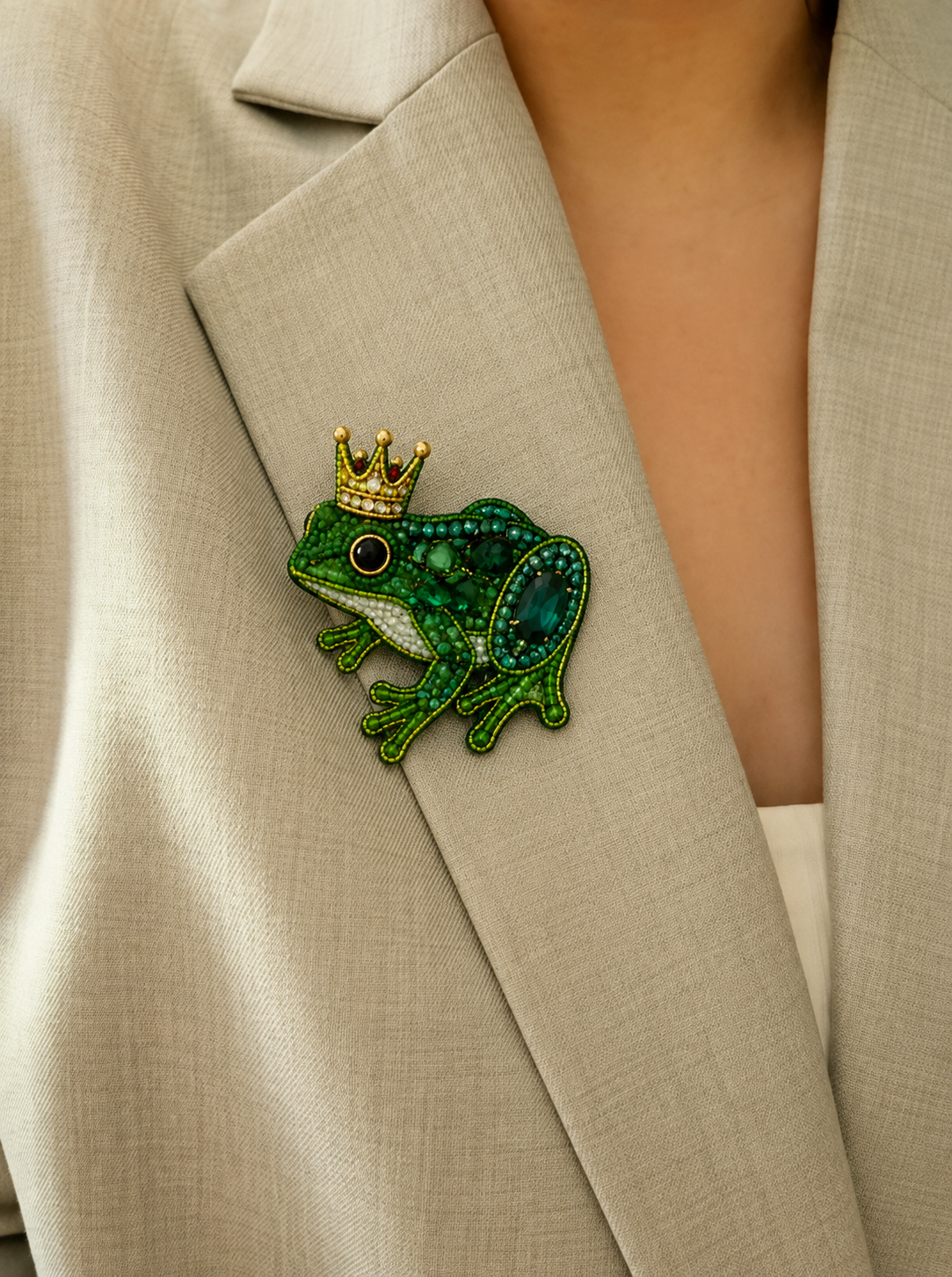 PRINCE CHARMING FROG BROOCH