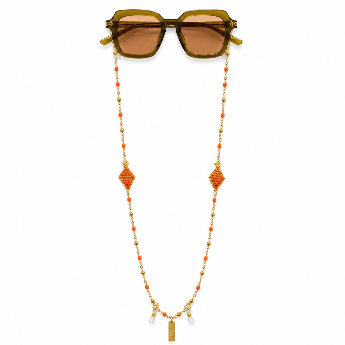 CORAL GLOW SUNGLASSES CHAIN