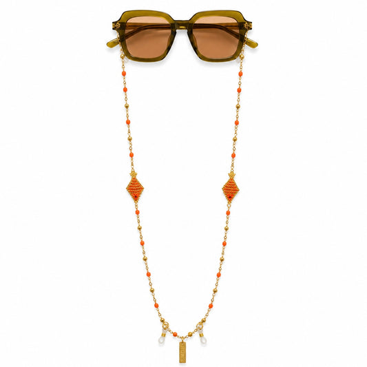 CORAL GLOW SUNGLASSES CHAIN