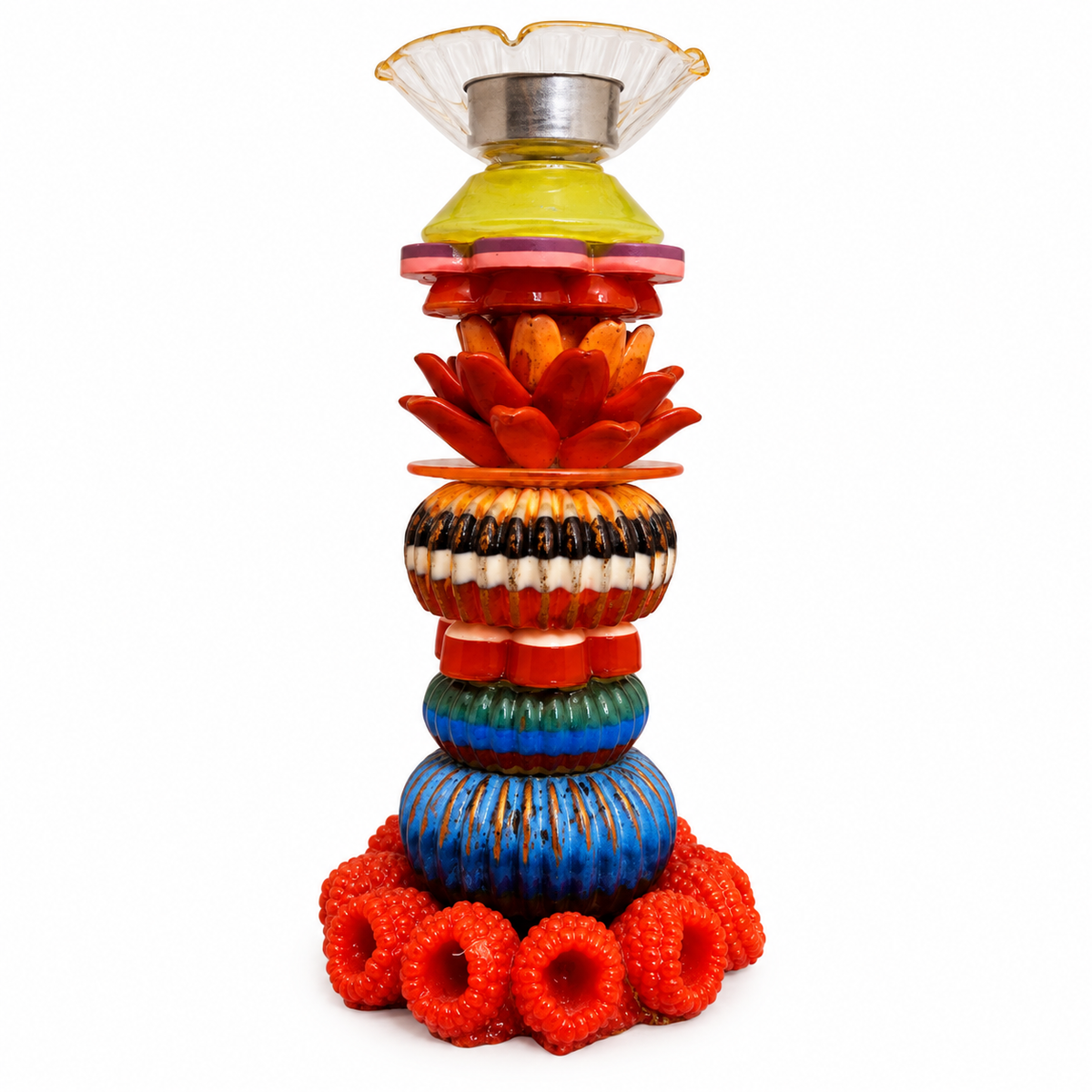 RASPBERRY BLOOM CANDLE HOLDER