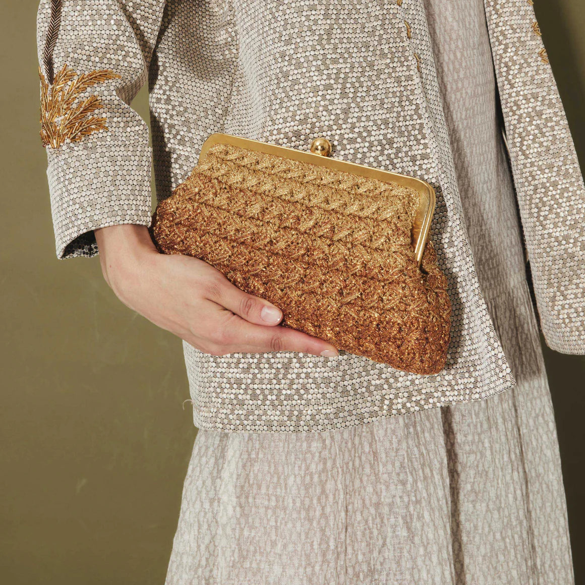 ECLIPSE GOLD CROCHET CLASSIC BAG