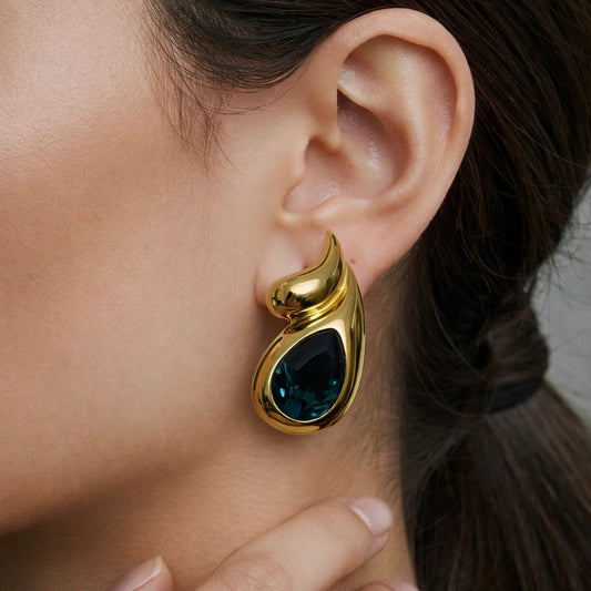 TEARDROP CLIP EARRINGS