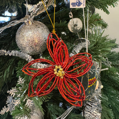 BEADED FLOWER ORNAMENT