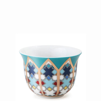 6 COFFEE CUPS PORCELAIN SURSOCK VITRAIL 60 ML