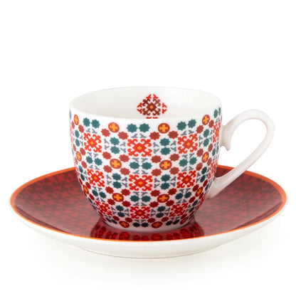 TIN BOX WITH 2 COFFEE CUPS AND SAUCER VAGABONDE 90 ML