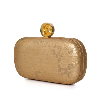 MOON ON GOLD BOX CLUTCH
