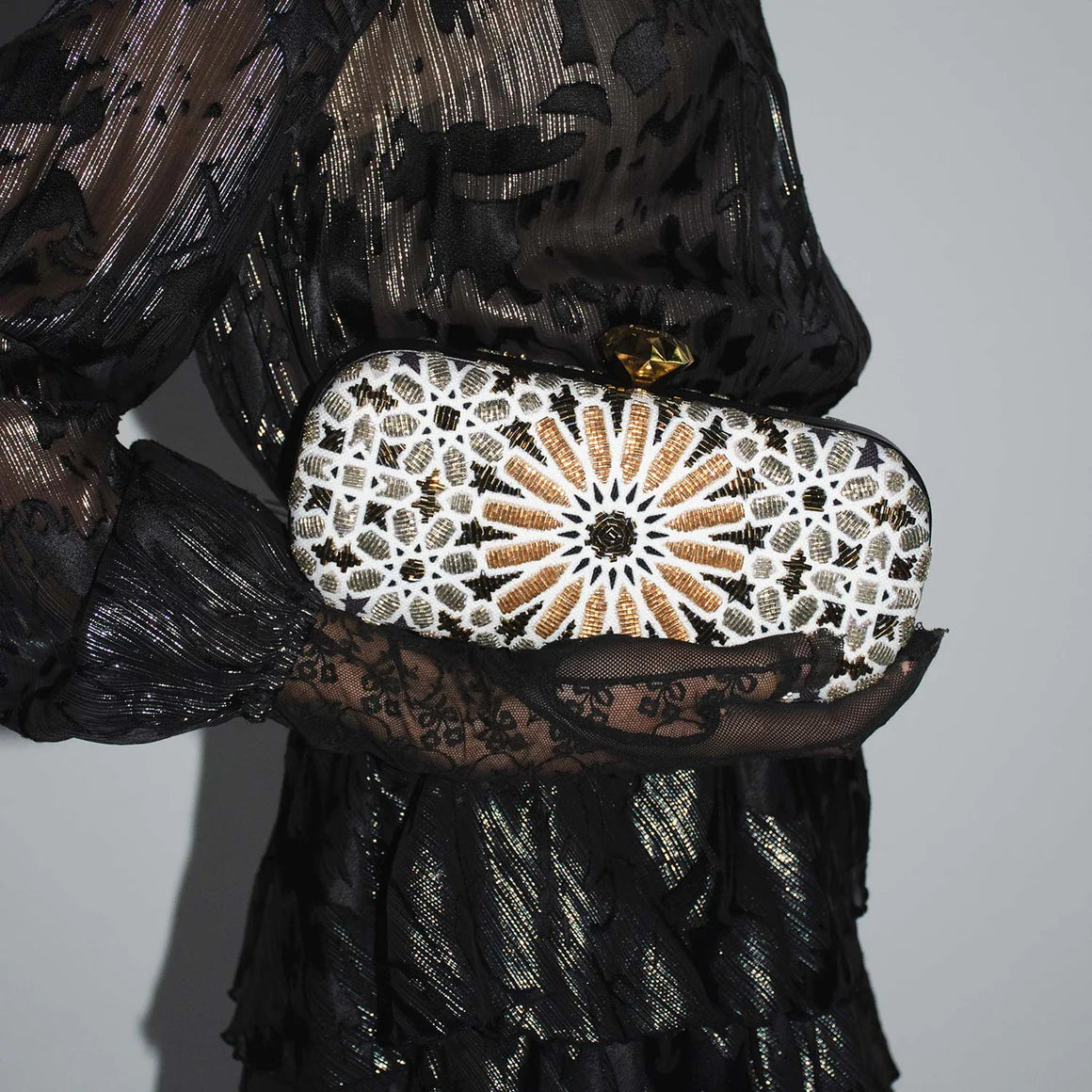 MOROCCAN GOLD BIG BOX CLUTCH