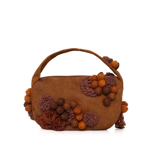 MOSS ON BROWN SUEDE LE PETIT